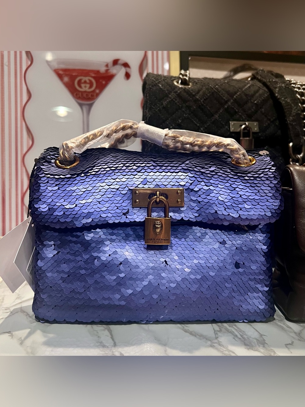 Kurt Geiger Sequin Mini Brixton Crossbody Bag NWT